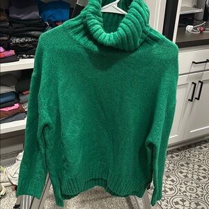 Emerald Green Turtleneck Sweater
